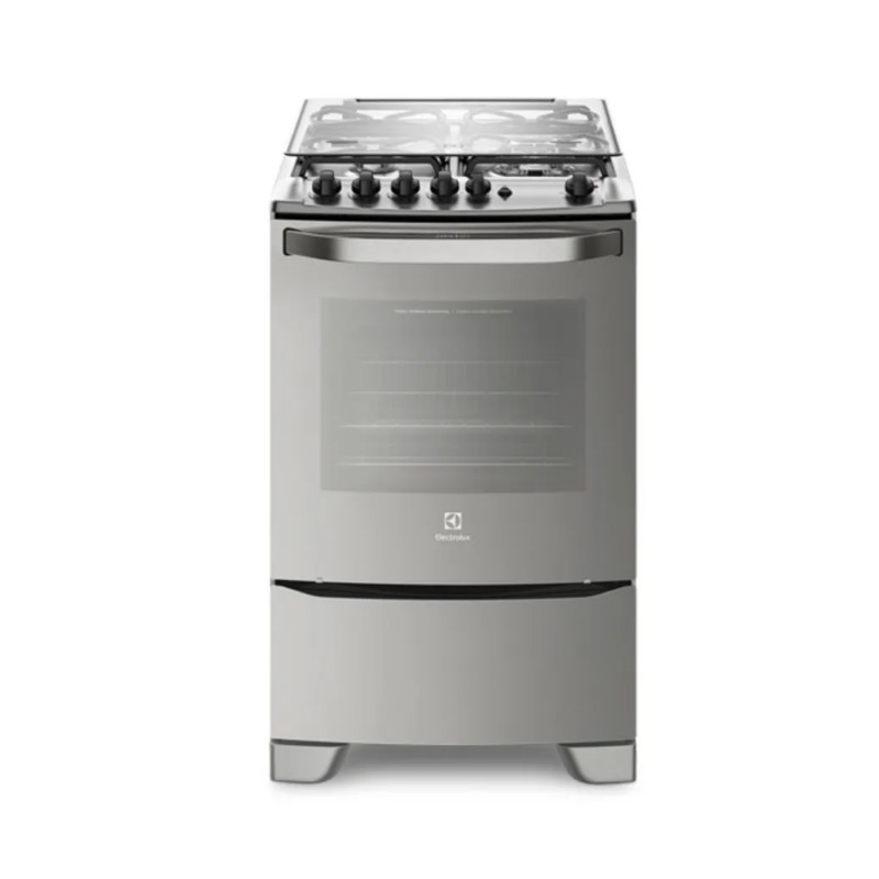 Cocina ELECTROLUX 56GXQ multigas 4 hornallas gris