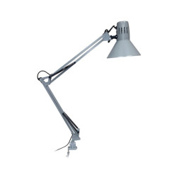Velador extensible CANDIL tablero con pinza para 1 luz E27 gris