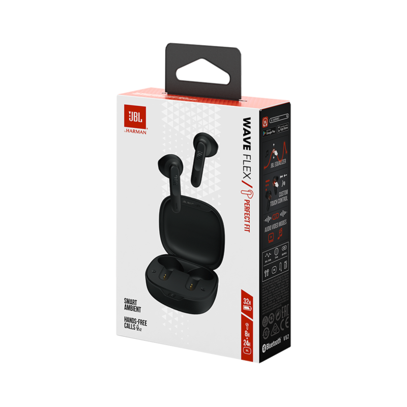 Auriculares bluetooth JBL WAVE FLEX IP54 Negro Auriculares bluetooth JBL WAVE FLEX IP54 Negro