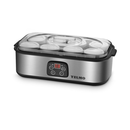 Yogurtera YELMO YG-1708 8 frascos de vidrio 180ml temporizador y pantalla LCD