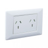 Conjunto armado CAMBRE S.XXII tomacorriente doble polarizado 10A blanco