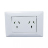 Conjunto armado CAMBRE S.XXII tomacorriente doble polarizado 10A blanco