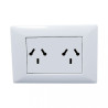 Conjunto armado CAMBRE S.XXII tomacorriente doble combinado 10A blanco