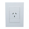 Conjunto armado CAMBRE BAUHAUS 1 tomacorriente polarizado 20A blanco