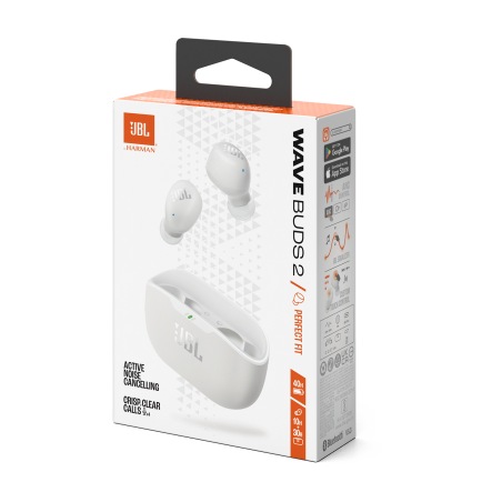 Auriculares bluetooth JBL WAVE BUDS 2 IP54 Blanco