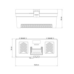 Caja de herramientas TRAMONTINA 20' 10kg negro