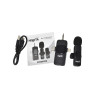 Micrófono corbatero NISUTA NSMICW2 Receptor USB-C Lightning y 3.5mm