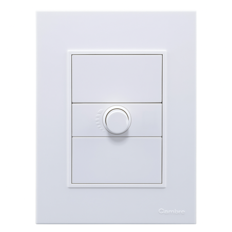 Conjunto armado CAMBRE BAUHAUS variador para ventilador 300w blanco