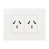 Conjunto armado CAMBRE BAUHAUS 2 tomacorriente combinado 10A blanco
