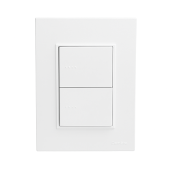 Conjunto armado CAMBRE BAUHAUS 2 puntos doble 10A blanco