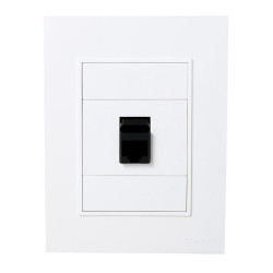 Conjunto armado CAMBRE BAUHAUS toma red rj45 E5 blanco