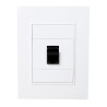 Conjunto armado CAMBRE BAUHAUS toma red rj45 E5 blanco