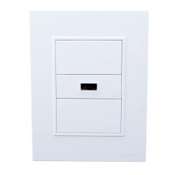 Conjunto armado CAMBRE BAUHAUS toma usb A 2.5A blanco