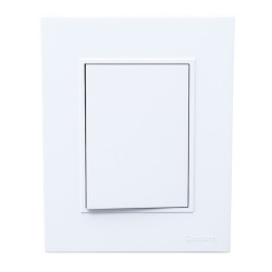 Conjunto armado CAMBRE BAUHAUS 1 punto cuadruple 10A blanco