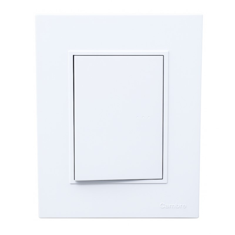 Conjunto armado CAMBRE BAUHAUS 1 punto cuadruple 10A blanco Conjunto armado CAMBRE BAUHAUS 1 punto cuadruple 10A blanco