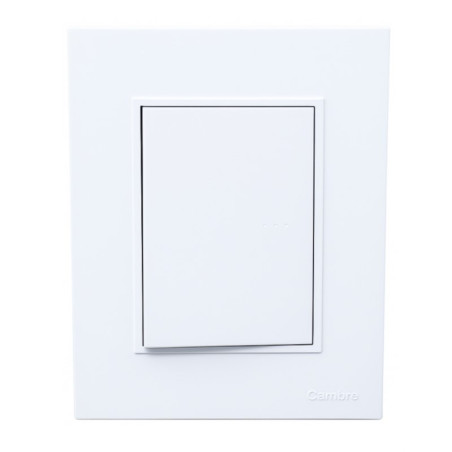 Conjunto armado CAMBRE BAUHAUS 1 punto cuadruple 10A blanco