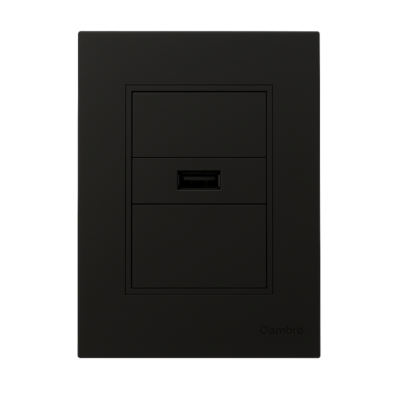 Conjunto armado CAMBRE BAUHAUS toma usb A 2.5A gris Conjunto armado CAMBRE BAUHAUS toma usb A 2.5A gris