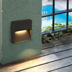Aplique led 180° ILUMINACIÓN CARP cuadrado 3W 3000K luz cálida