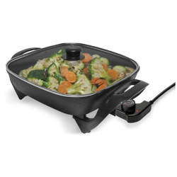 Sartén eléctrica SUONO HOG0463 1350W antiadherente tapa de vidrio