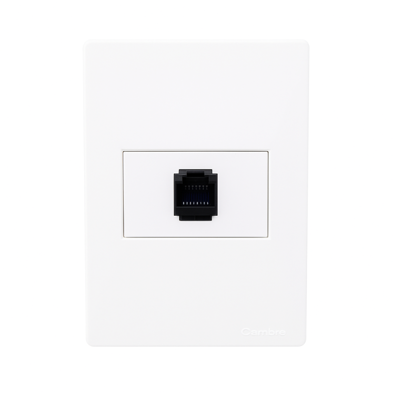 Conjunto armado CAMBRE S.XXII toma red rj45 E5 blanco