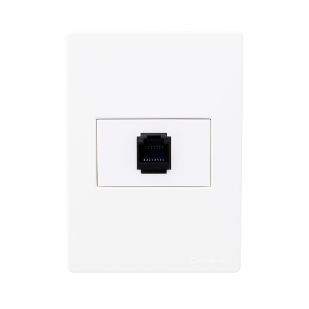Conjunto armado CAMBRE S.XXII toma red rj45 E5 blanco