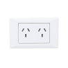 Conjunto armado CAMBRE S.XXII tomacorriente doble polarizado 10A blanco