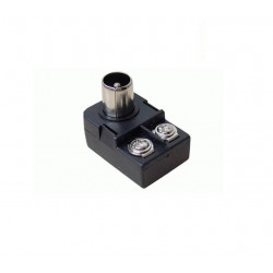 Ficha macho para tv pin grueso 75ohms con rosca inferior