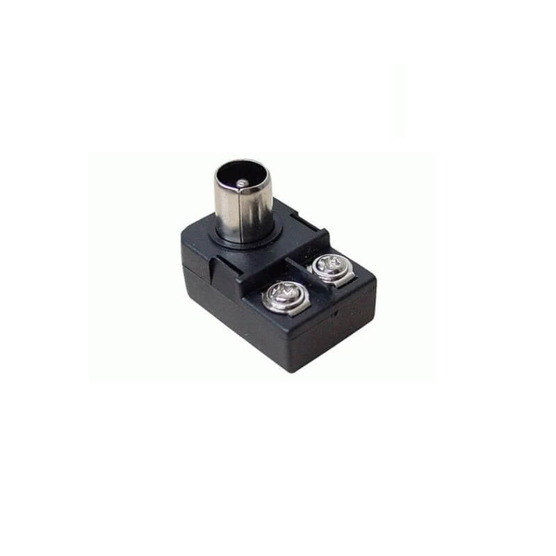 Ficha macho para tv pin grueso 75ohms con rosca inferior