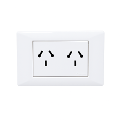 Conjunto armado CAMBRE S.XXII tomacorriente doble combinado 10A blanco