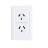 Conjunto armado CAMBRE S.XXII 2 tomacorrientes combinado polarizado 10A blanco