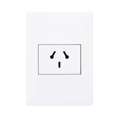 Conjunto armado CAMBRE S.XXII 1 tomacorriente combinado polarizado 10A blanco