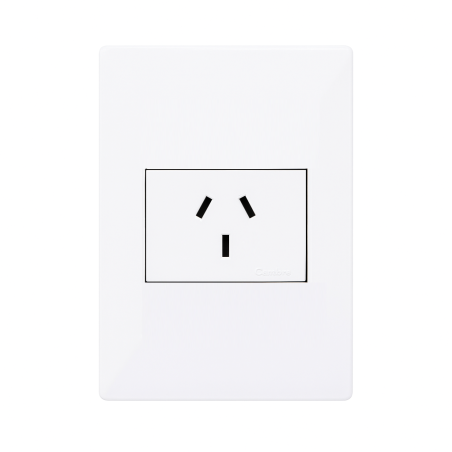 Conjunto armado CAMBRE S.XXII 1 tomacorriente polarizado 20A blanco