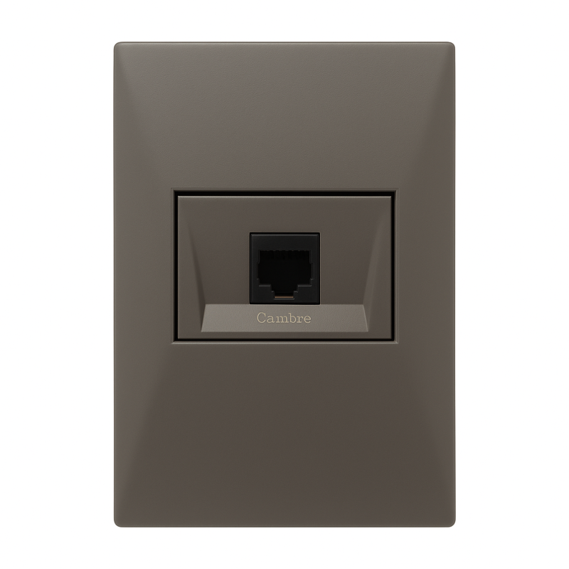 Conjunto armado CAMBRE S.XXII toma red rj45 E5 gris