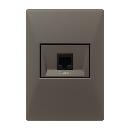 Conjunto armado CAMBRE S.XXII toma red rj45 E5 gris