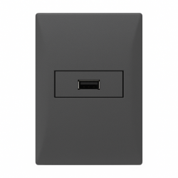 Conjunto armado CAMBRE S.XXII toma usb A 2.5A gris