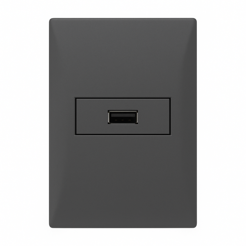 Conjunto armado CAMBRE S.XXII toma usb A 2.5A gris Conjunto armado CAMBRE S.XXII toma usb A 2.5A gris