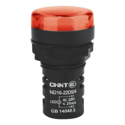 Piloto luminoso CHINT ND16-22DS/4 22mm 230V rojo compacta