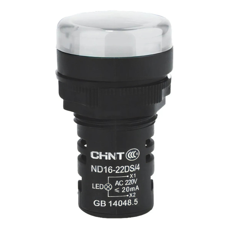 Piloto luminoso CHINT ND16-22DS/4 22mm 230V blanco compacta