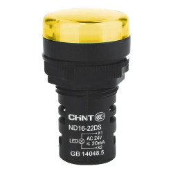 Piloto luminoso CHINT ND16-22DS/2 22mm 24V amarillo compacta