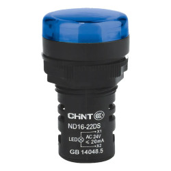Piloto luminoso CHINT ND16-22DS/2 22mm 24V azul compacta
