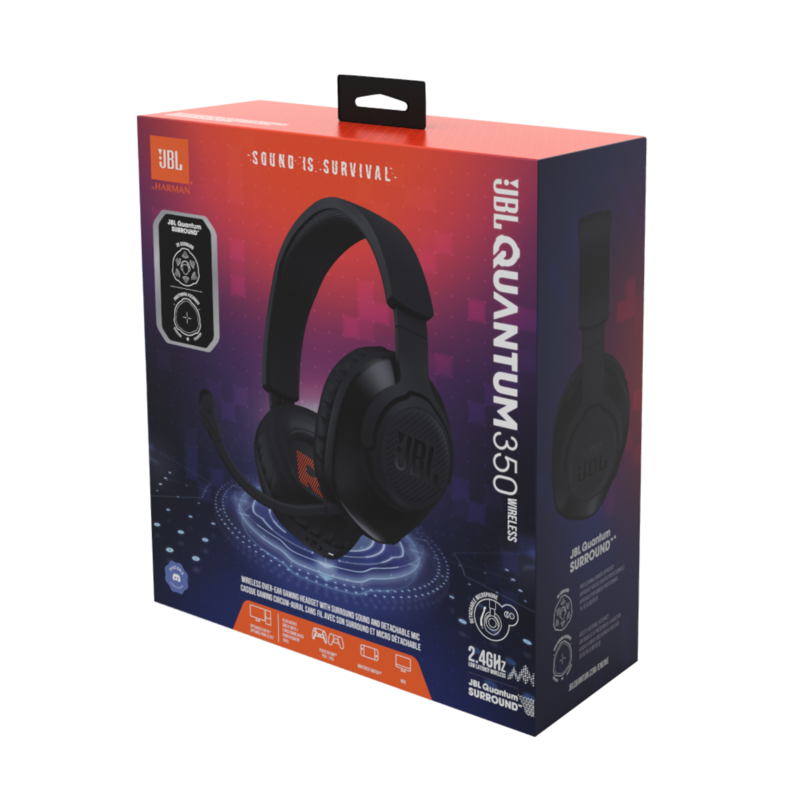 Auriculares con micrófono JBL QUANTUM 350 Negro Auriculares con micrófono JBL QUANTUM 350 Negro