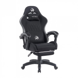 Silla gamer NETMAK NM-SG904 Negro con apoya pies