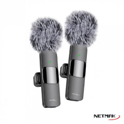 Set x2 micrófonos corbateros NETMAK NM-MC12 USB-C