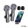 Set x2 micrófonos corbateros NETMAK NM-MC12 USB-C