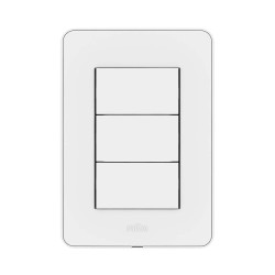 Tapa bastidor JELUZ MITO 3 módulos blanco