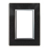 Tapa JELUZ CRISTAL con bastidor 3 módulos negro