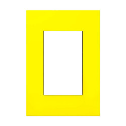 Tapa JELUZ Platinum para bastidor de 3 módulos amarillo