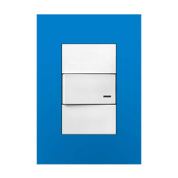 Tapa JELUZ PLATINUM 3 módulos azul eléctrico