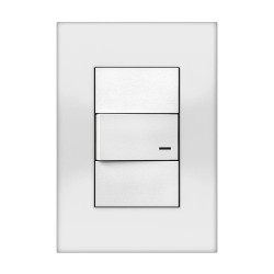 Tapa JELUZ PLATINUM 3 módulos blanco
