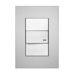 Tapa JELUZ PLATINUM 3 módulos plateado